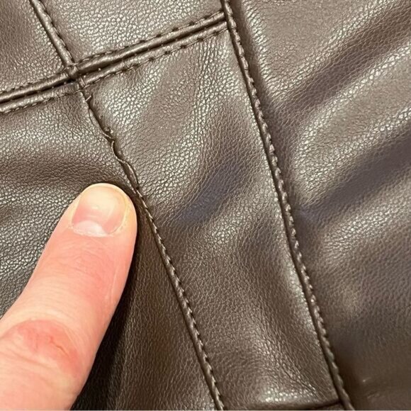 Vegan Leather & Suede Ribbed Legging - Picture 12 of 16